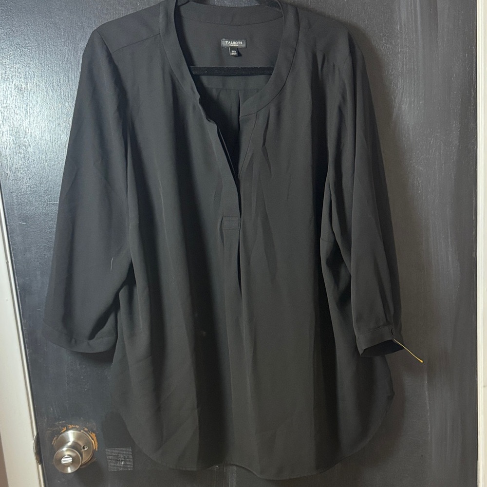 Talbots Charcoal Gray Blouse